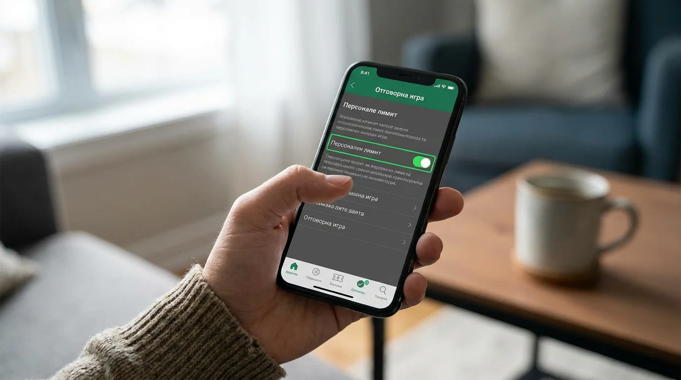 Залагащ задава персонален лимит в настройките на хазартна платформа